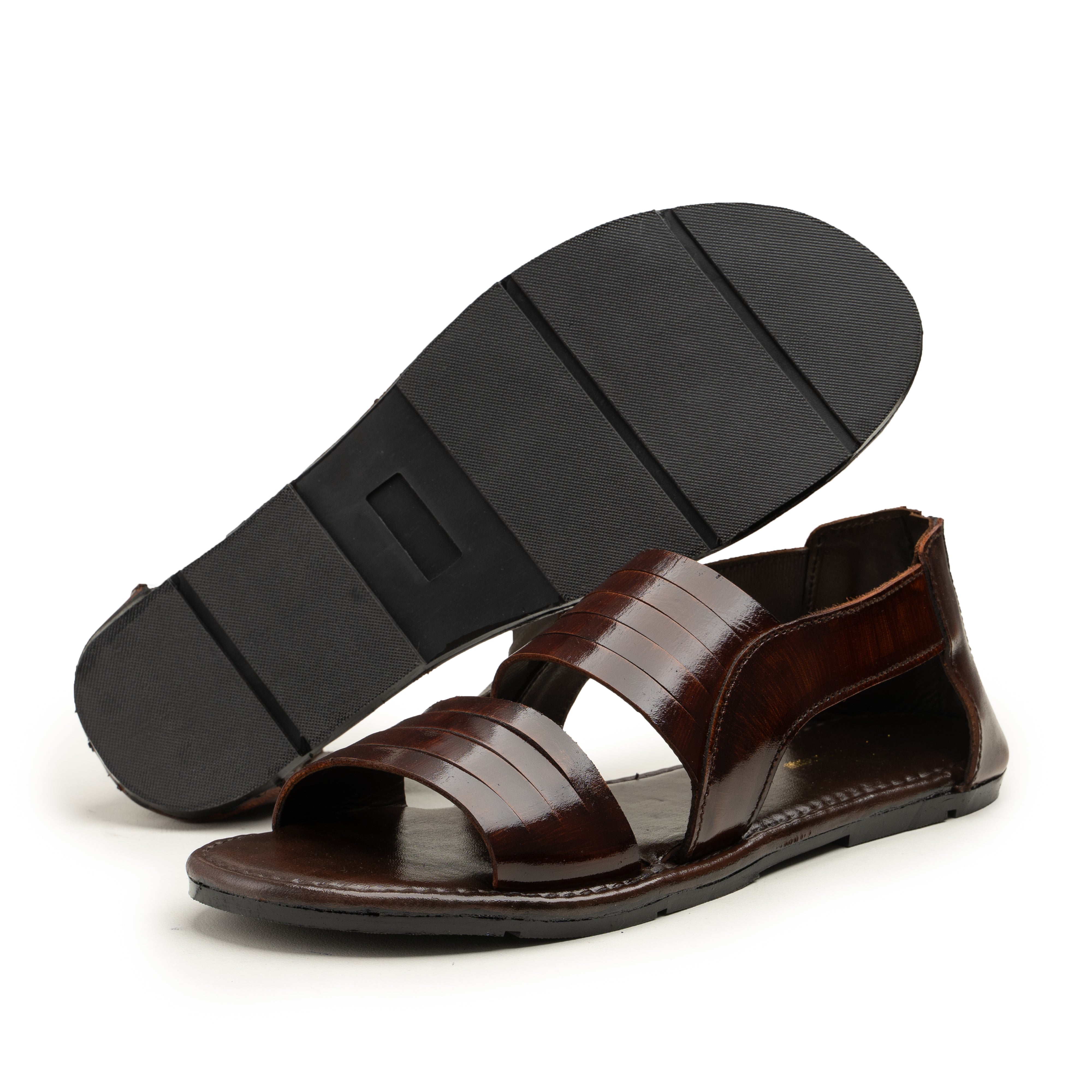 ZIPPER SANDAL BROWN